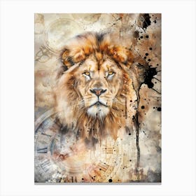 Poster Lion Africa Wild Animal Illustration Art 09 Canvas Print