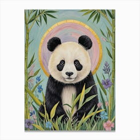 Panda Bear In Soft Hues Canvas Print