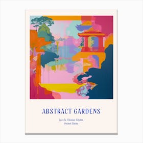 Colourful Gardens Lan Su Chinese Garden Usa 3 Blue Poster Canvas Print