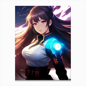 Anime Girl With Glowing Eyes Canvas Print