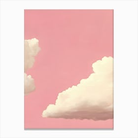 Cloud Wall Art Painting Pink Sky Print Detail B Canvas Print