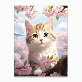 Kawaii Cat Drawings 5 Canvas Print