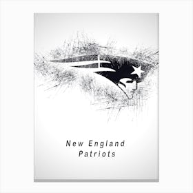 New England Patriots Sketch Drawing Canvas Print