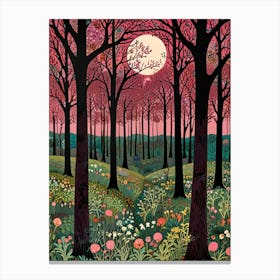 William Morris Moon In The Forest 4 Canvas Print