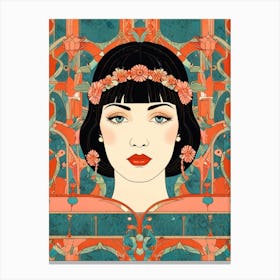 Deco Girl Canvas Print