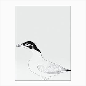 Great Auk Black & White Drawing Canvas Print