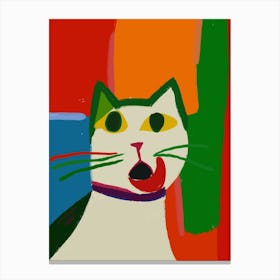 Cat With Tongue Out Canvas Print