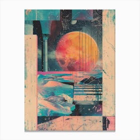 Abstract Painting of sunset Canvas Print