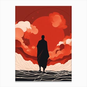 Red Sun Wanderer Canvas Print