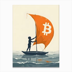 Bitcoin Sailboat Canvas Print