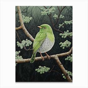 Ohara Koson Inspired Bird Painting Robin 4 Canvas Print