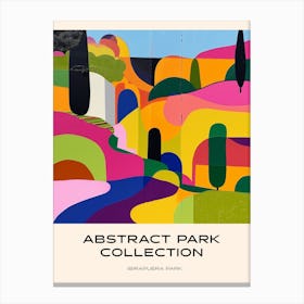 Abstract Park Collection Poster Ibirapuera Park Lisbon Portugal 2 Canvas Print