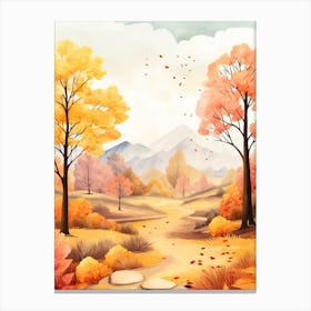 Cute Autumn Fall Scene 40 Canvas Print