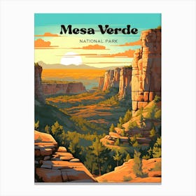 Mesa Verde National Park Colorado Hiking Travel Art Canvas Print