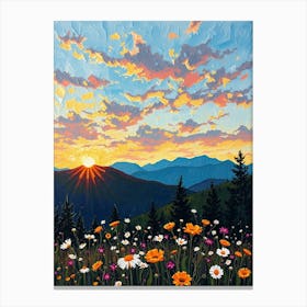 Sunset In The Mountains 6 Canvas Print