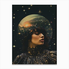 Cosmic portrait of a woman 2 Canvas Print