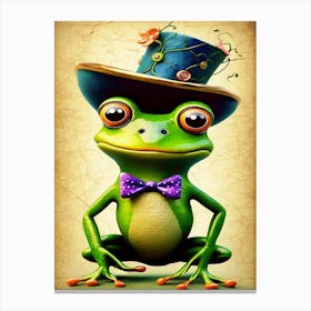 Leap Year Frog - Sir Croaks A Lots Canvas Print