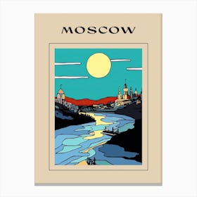Minimal Design Style Of Moscow, Russia 4 Poster Canvas Print
