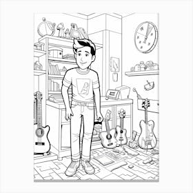 Andy S Room (Toy Story) Fantasy Inspired Line Art 2 Canvas Print