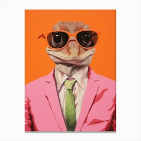 Gecko In A Suit Canvas Print