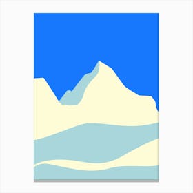 Snowy Mountains blue Canvas Print