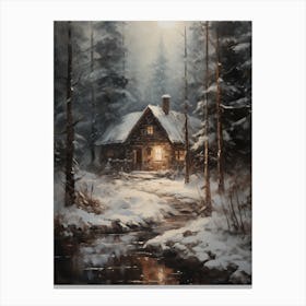 Cabin In The Woods Canvas Print