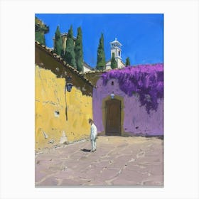 Child In A Courtyard Canvas Print