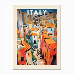 Matera Italy 2 Fauvist Painting Travel Poster Canvas Print