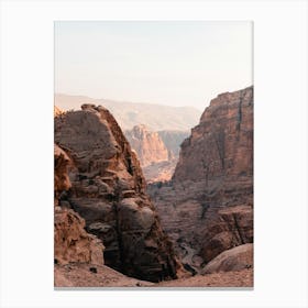 Jordan Nature | viewpoint over the dry mountains of the Middle-East Canvas Print