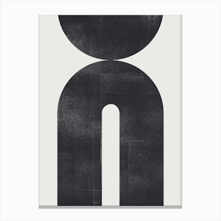 Abstract Arch Circle Neutral Canvas Print