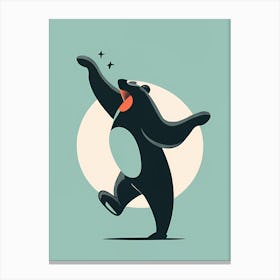 Bear Dancing Canvas Print