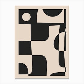 Modern Black And White Abstract Art 4 Canvas Print