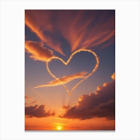 Heart In The Sky Canvas Print