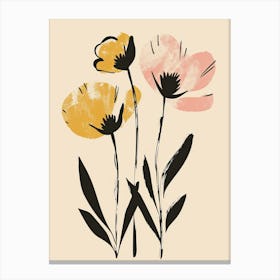 Adelaide Flower Market Boho Minimalist Style 1 Canvas Print