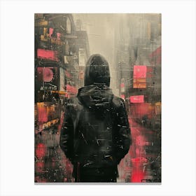 Man In The Rain Canvas Print