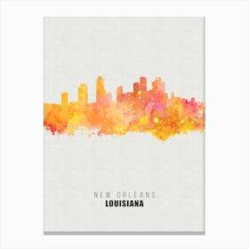 New Orleans Louisiana City watercolor Canvas Print