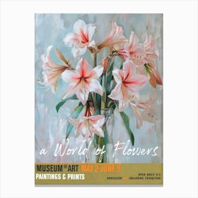 A World Of Flowers, Van Gogh Exhibition Amaryllis 2 Canvas Print