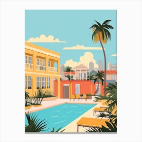 Barbados 1 Travel Illustration Canvas Print