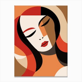 Abstract Woman'S Face 10 Canvas Print