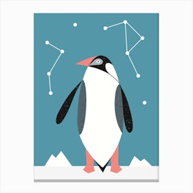 Penguin Scandinavian style - Artic animals Canvas Print