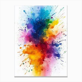 Colorful Splashes Of Paint Canvas Print