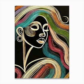 Woman'S Face Canvas Print