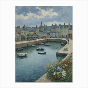 A Glimpse of the Harbor Harbourside Canvas Print