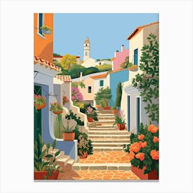 Algarve, Portugal, Graphic Illustration 1 Canvas Print