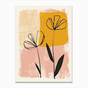 Harare Flower Market Boho Minimalist Style Canvas Print