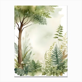 Watercolor Forest Canvas Print