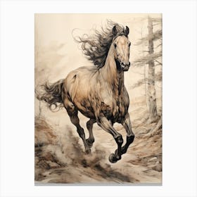 A Horse Painting In The Style Of Scumbling 2 Canvas Print