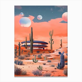 Futuristic Hotel In The Desert 4 Canvas Print