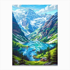 Swiss Alps Landscape Canvas Print