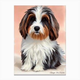 Coton De Tulear 2 Watercolour dog Canvas Print